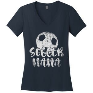 Soccer Player Soccer Nana Soccer Lover Sport Women's V-Neck T-Shirt