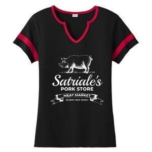 Satriales Pork Store Kearny New Jersey Ladies Halftime Notch Neck Tee