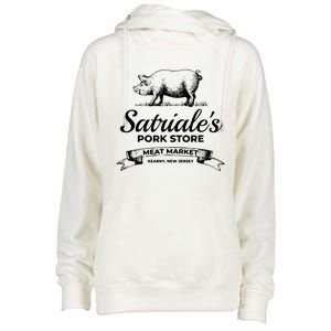 Satriales Pork Store Kearny New Jersey Womens Funnel Neck Pullover Hood