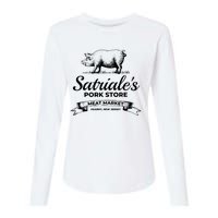 Satriales Pork Store Kearny New Jersey Womens Cotton Relaxed Long Sleeve T-Shirt