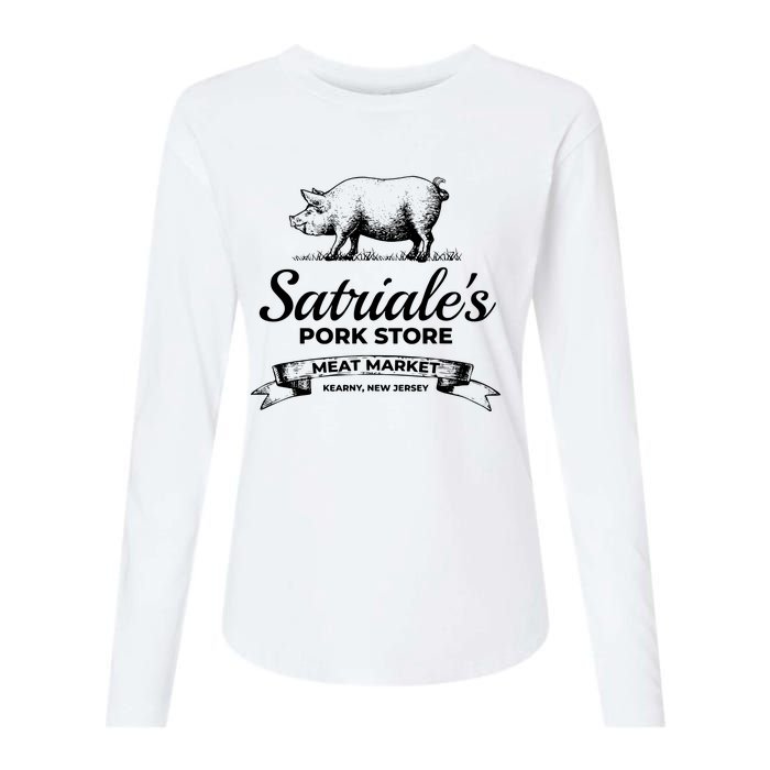 Satriales Pork Store Kearny New Jersey Womens Cotton Relaxed Long Sleeve T-Shirt