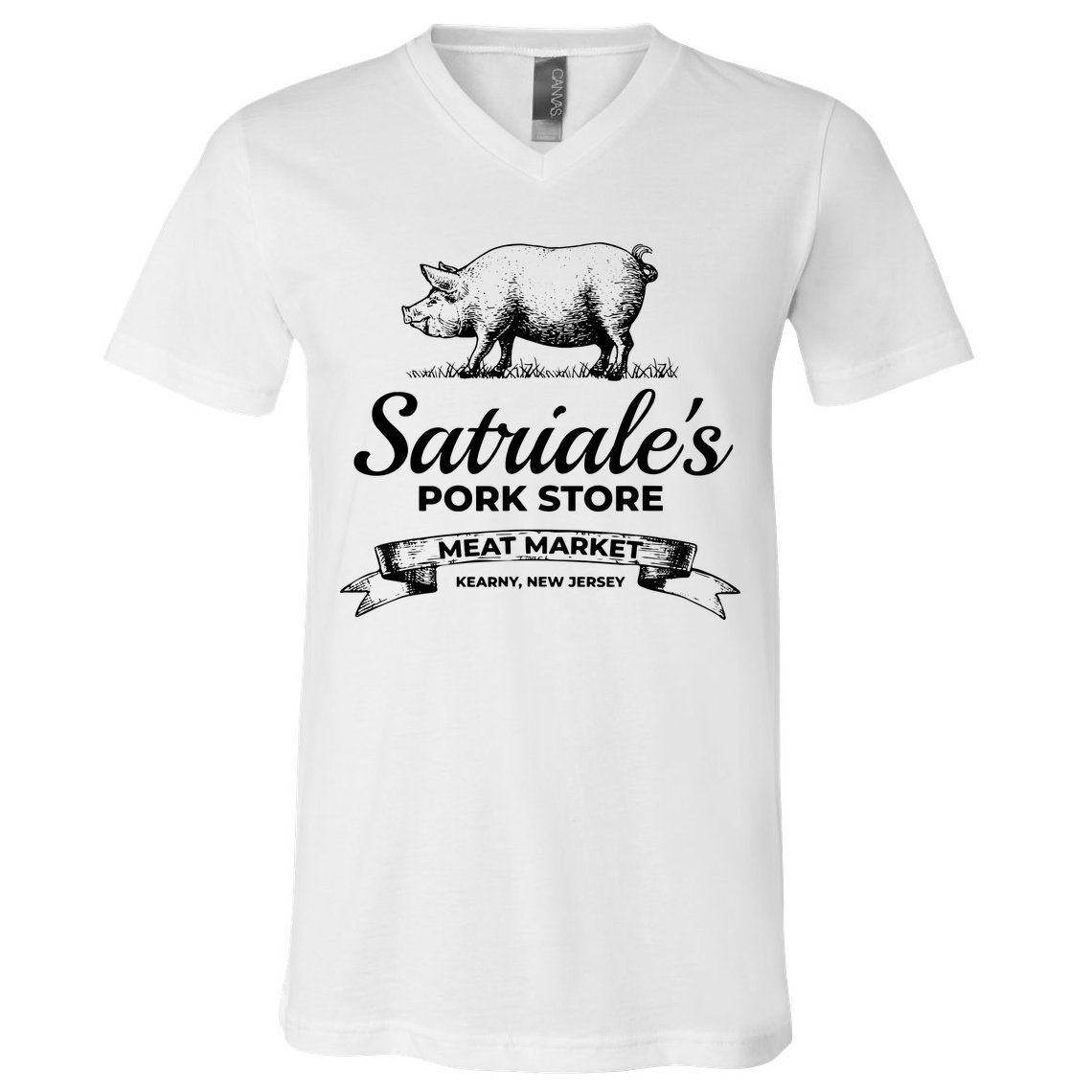 Satriales Pork Store Kearny New Jersey V-Neck T-Shirt