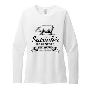 Satriales Pork Store Kearny New Jersey Womens CVC Long Sleeve Shirt