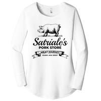 Satriales Pork Store Kearny New Jersey Women's Perfect Tri Tunic Long Sleeve Shirt