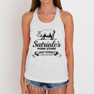 Satriales Pork Store Kearny New Jersey Women's Knotted Racerback Tank