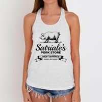 Satriales Pork Store Kearny New Jersey Women's Knotted Racerback Tank