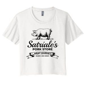 Satriales Pork Store Kearny New Jersey Women's Crop Top Tee