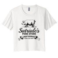 Satriales Pork Store Kearny New Jersey Women's Crop Top Tee