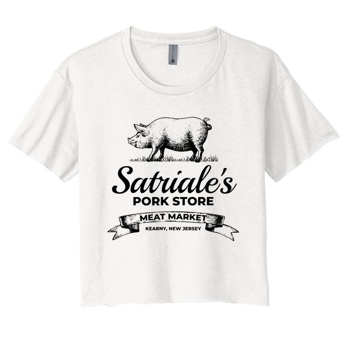 Satriales Pork Store Kearny New Jersey Women's Crop Top Tee