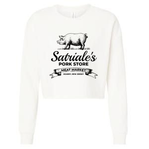 Satriales Pork Store Kearny New Jersey Cropped Pullover Crew