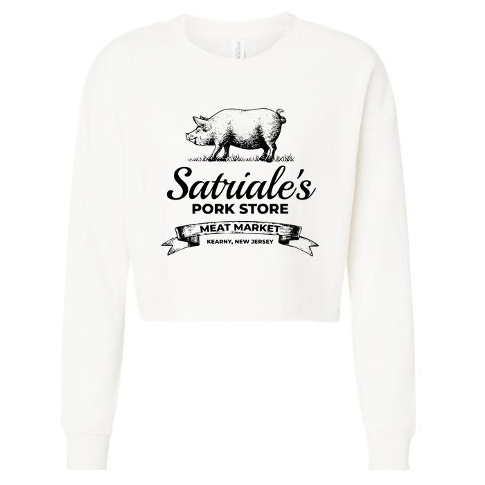 Satriales Pork Store Kearny New Jersey Cropped Pullover Crew