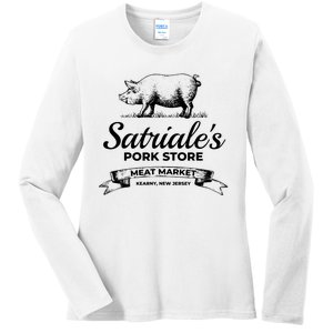 Satriales Pork Store Kearny New Jersey Ladies Long Sleeve Shirt