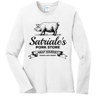 Satriales Pork Store Kearny New Jersey Ladies Long Sleeve Shirt