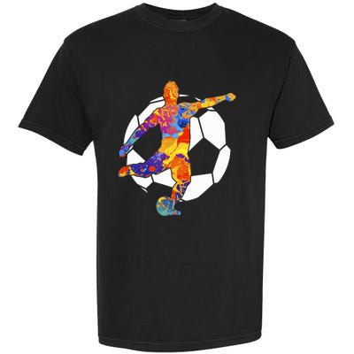 Soccer Player Sports Graphic Soccer Graphic Garment-Dyed Heavyweight T-Shirt