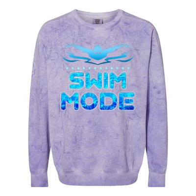 Swimming Pool Sport Swimmer Swim Team Open Waters Colorblast Crewneck Sweatshirt