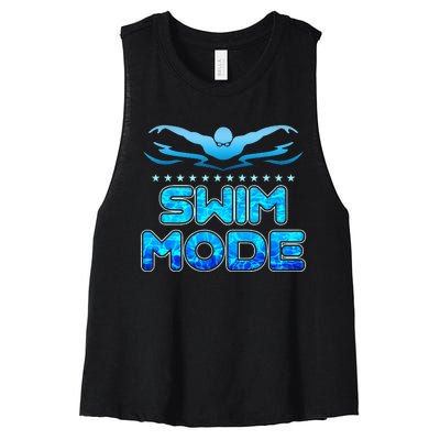 Swimming Pool Sport Swimmer Swim Team Open Waters Women's Racerback Cropped Tank