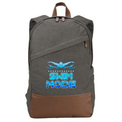 Swimming Pool Sport Swimmer Swim Team Open Waters Cotton Canvas Backpack