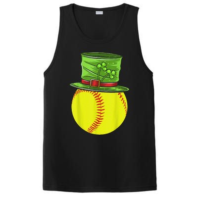 Softball Player Sport St Patrick's Saint Pattys Day Cute PosiCharge Competitor Tank