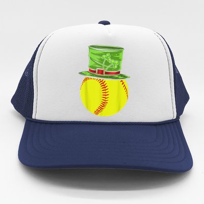 Softball Player Sport St Patrick's Saint Pattys Day Cute Trucker Hat