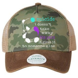 Suicide Pain Semicolon Gift Suicide Prevention Awareness Legacy Tie Dye Trucker Hat