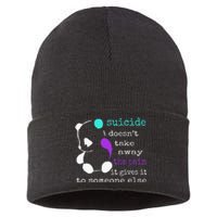 Suicide Pain Semicolon Gift Suicide Prevention Awareness Sustainable Knit Beanie