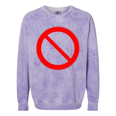 Sign Prohibited Colorblast Crewneck Sweatshirt