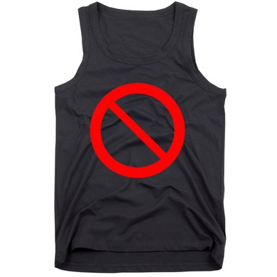 Sign Prohibited Tank Top