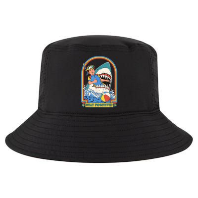 Stay Positive Shark Attack Funny Vintage Retro Comedy Gift Cool Comfort Performance Bucket Hat