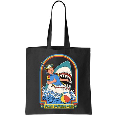 Stay Positive Shark Attack Funny Vintage Retro Comedy Gift Bag