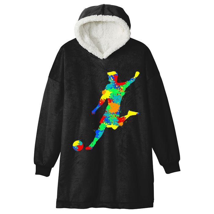 Soccer Player Hooded Wearable Blanket