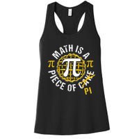 Simple Pi Symbol National Pi Day Gift Women's Racerback Tank