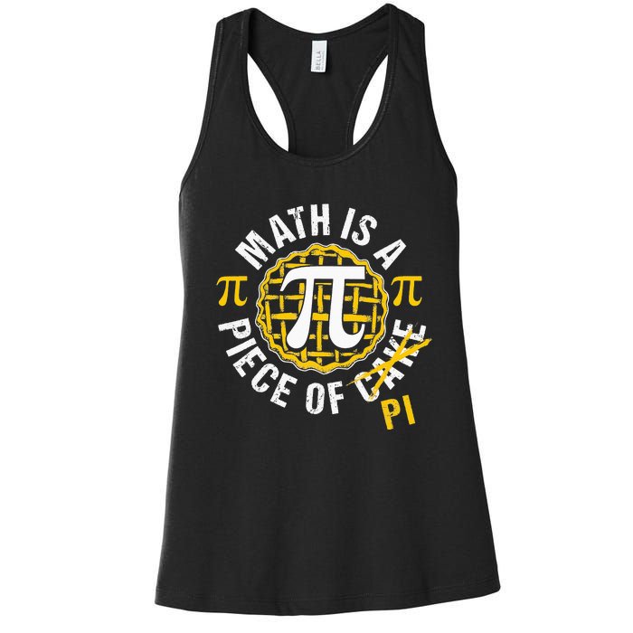 Simple Pi Symbol National Pi Day Gift Women's Racerback Tank