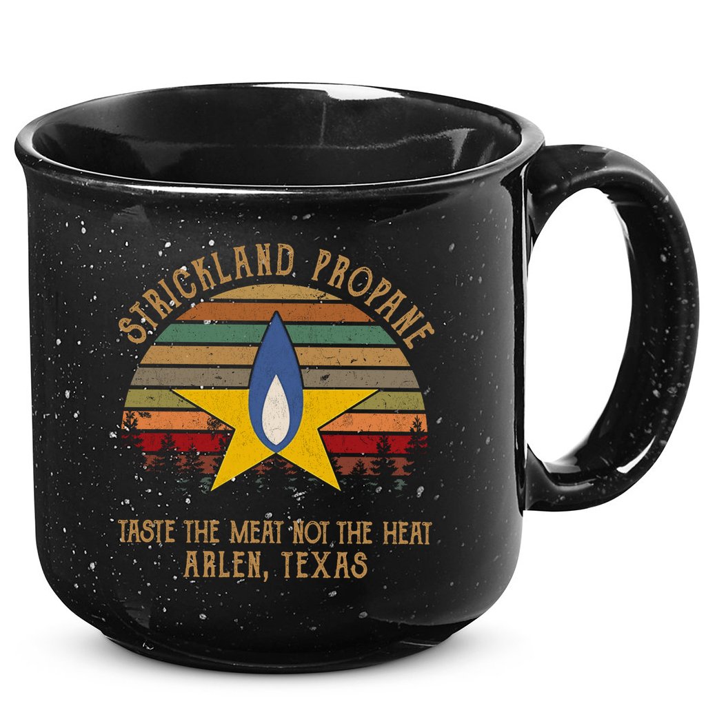 Strickland Propane Taste The Meat Not The Heat Arlen Texas Vintage 15oz Campfire Ceramic Mug