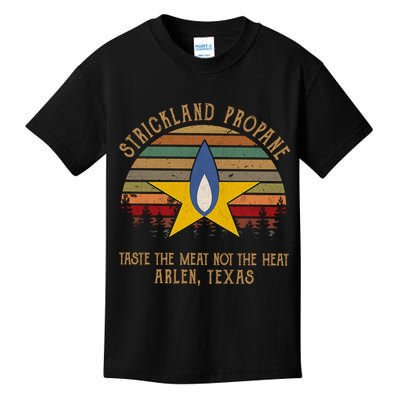 Strickland Propane Taste The Meat Not The Heat Arlen Texas Vintage Kids T-Shirt