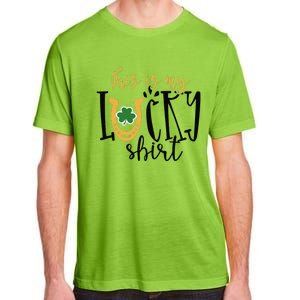 St Pattys This My Lucky Irish Shamrock Shenanigans Adult ChromaSoft Performance T-Shirt