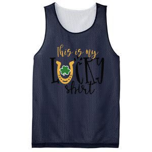 St Pattys This My Lucky Irish Shamrock Shenanigans Mesh Reversible Basketball Jersey Tank