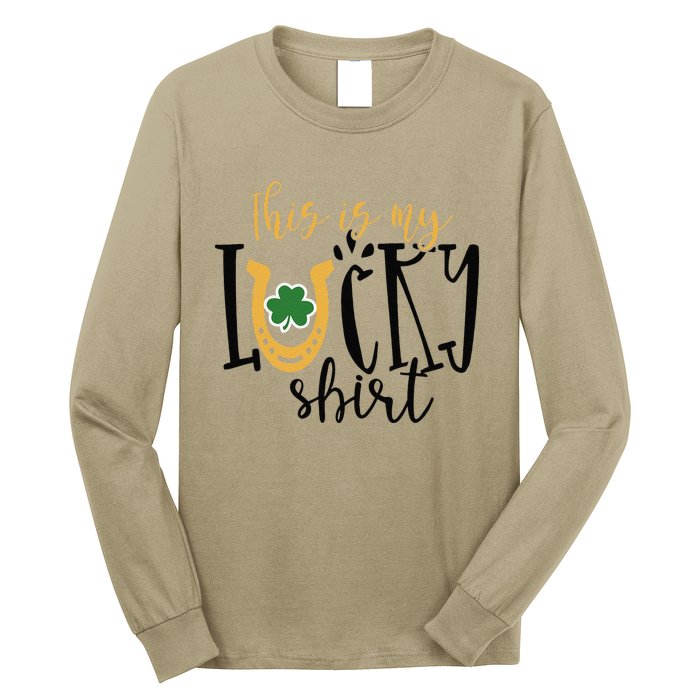 St Pattys This My Lucky Irish Shamrock Shenanigans Long Sleeve Shirt