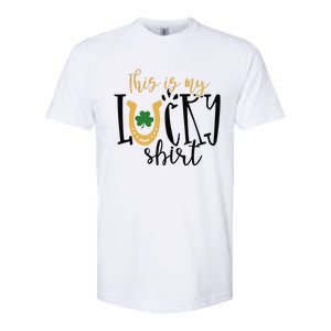 St Pattys This My Lucky Irish Shamrock Shenanigans Softstyle CVC T-Shirt