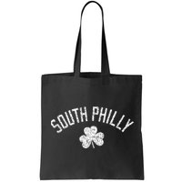South Philly Text Irish Shamrock Distressed White Print Bag