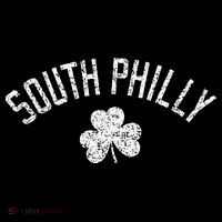 South Philly Text Irish Shamrock Distressed White Print Toddler T-Shirt