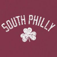 South Philly Text Irish Shamrock Distressed White Print 16oz Travel Tumbler