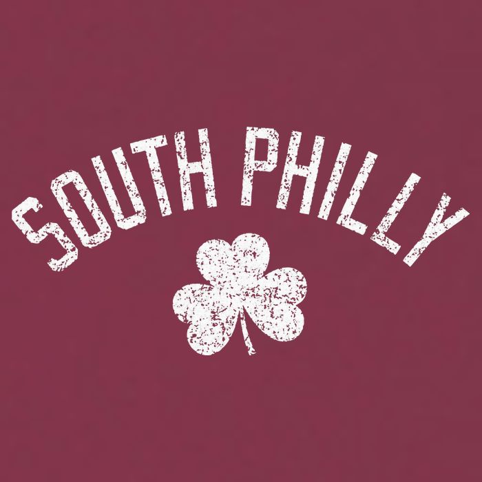 South Philly Text Irish Shamrock Distressed White Print 16oz Travel Tumbler