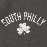 South Philly Text Irish Shamrock Distressed White Print Vector Backpack