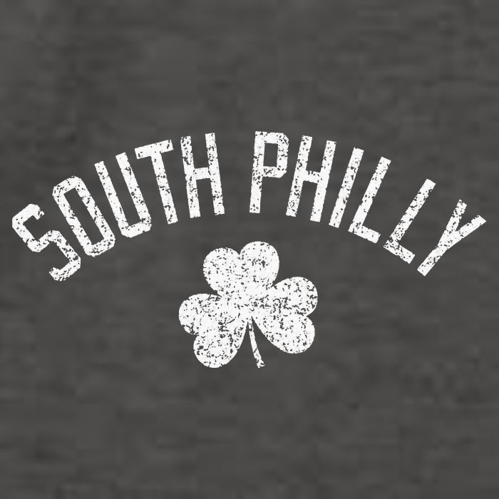 South Philly Text Irish Shamrock Distressed White Print Vector Backpack