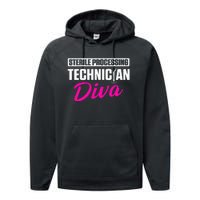 Sterile Processing Technician Diva Funny Tech Performance Fleece Hoodie