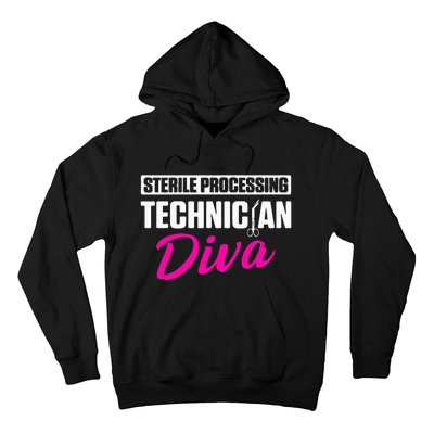 Sterile Processing Technician Diva Funny Tech Hoodie