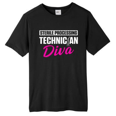 Sterile Processing Technician Diva Funny Tech Tall Fusion ChromaSoft Performance T-Shirt