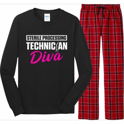 Sterile Processing Technician Diva Funny Tech Long Sleeve Pajama Set