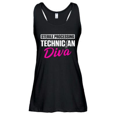 Sterile Processing Technician Diva Funny Tech Ladies Essential Flowy Tank