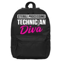 Sterile Processing Technician Diva Funny Tech 16 in Basic Backpack